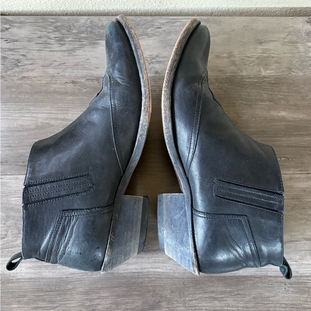 Golden Goose Black Leather Ankle Boots Size 38 - Picture 7 of 11